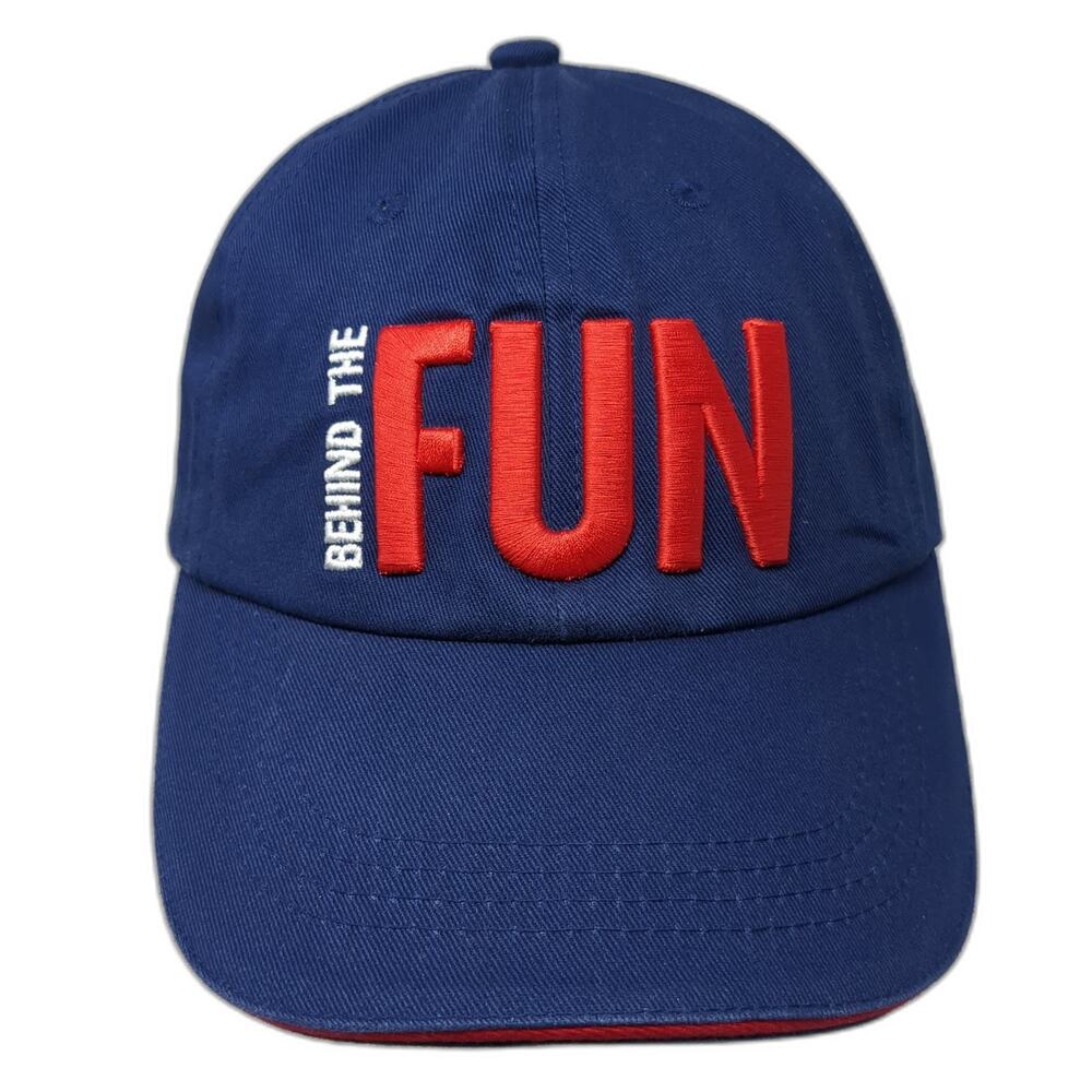 Behind The Fun Carnival Adventures Strapback Baseball Cap Blue One Size Y Not
